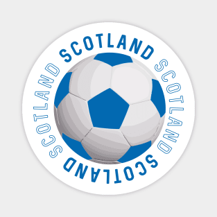 Blue and White Scotland Football Design Magnet